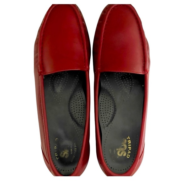 🔥SALE🔥SAS SIMPLIFY WOMENS RED LEATHER WOMENS LOAFERS SZ 8.5 N EUC - Picture 11 of 12